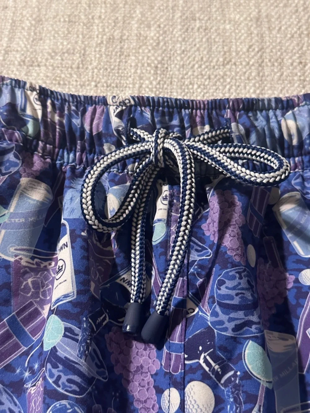 PETER MILLAR Seaside Transfusion Boom Boom Swim Trunk Short Whimsical Chic Men M